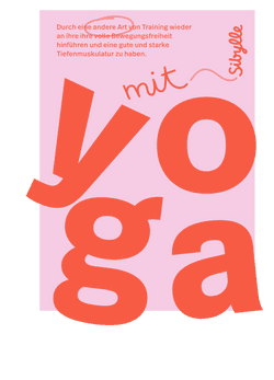 poster about yoga with sibylle 